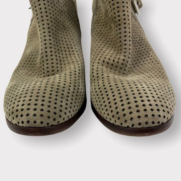 Sam Edelman Paula Perforated Suede Leather Ankle Bootie - Picture 4 of 8